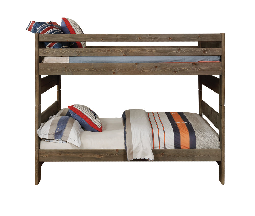 Wrangle Hill Wood Full Over Full Bunk Bed Gun Smoke — view 8
