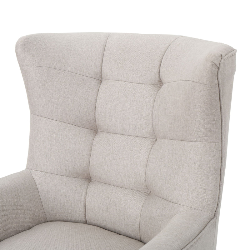 Club Chair With Rubberwood Legs