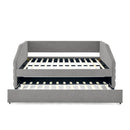 Elegant Daybed With Trundle Upholstered Tufted Sofa Bed