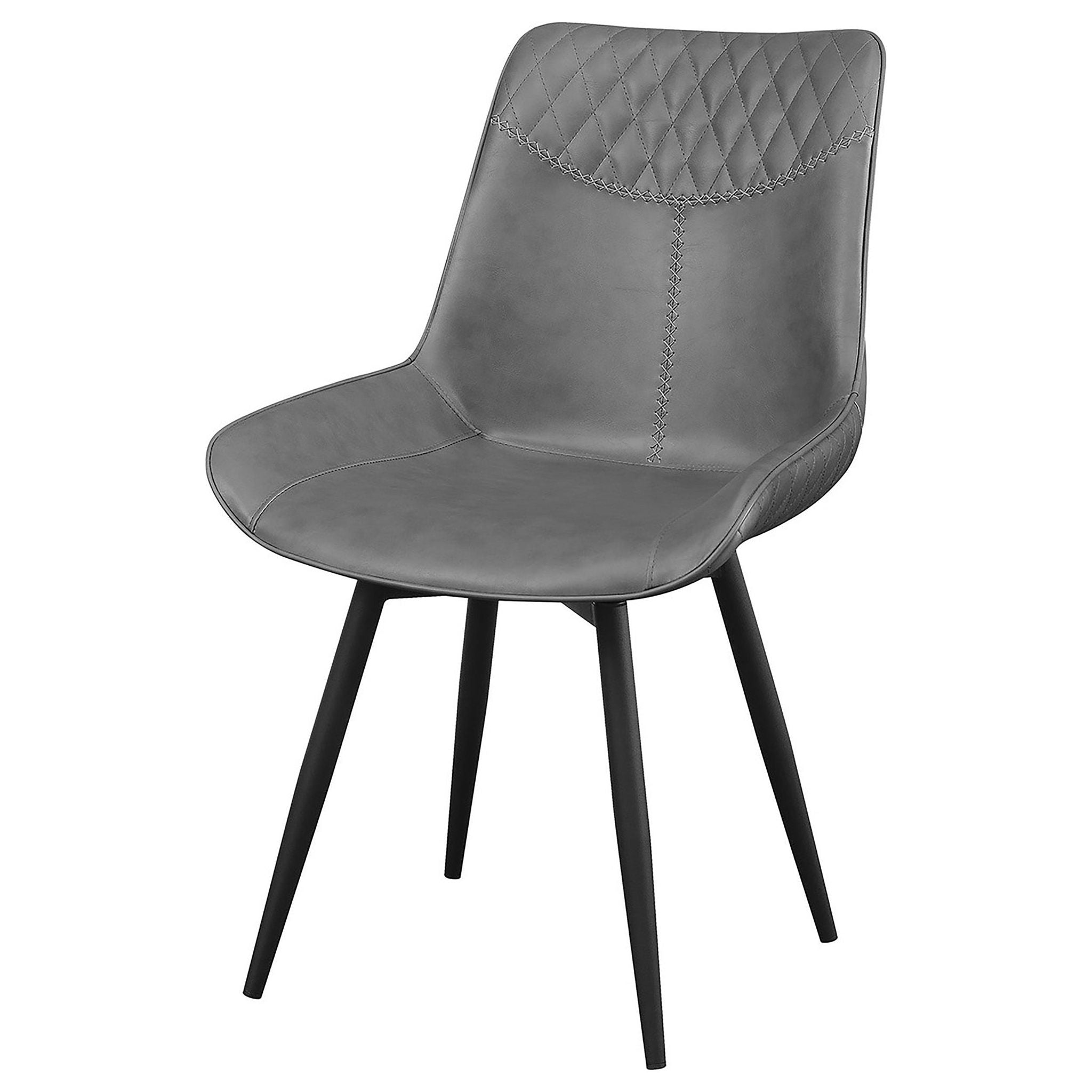 Brassie Upholstered Swivel Dining Side Chair Grey (Set of 2) - Atlantic Fine Furniture Melbourne FL