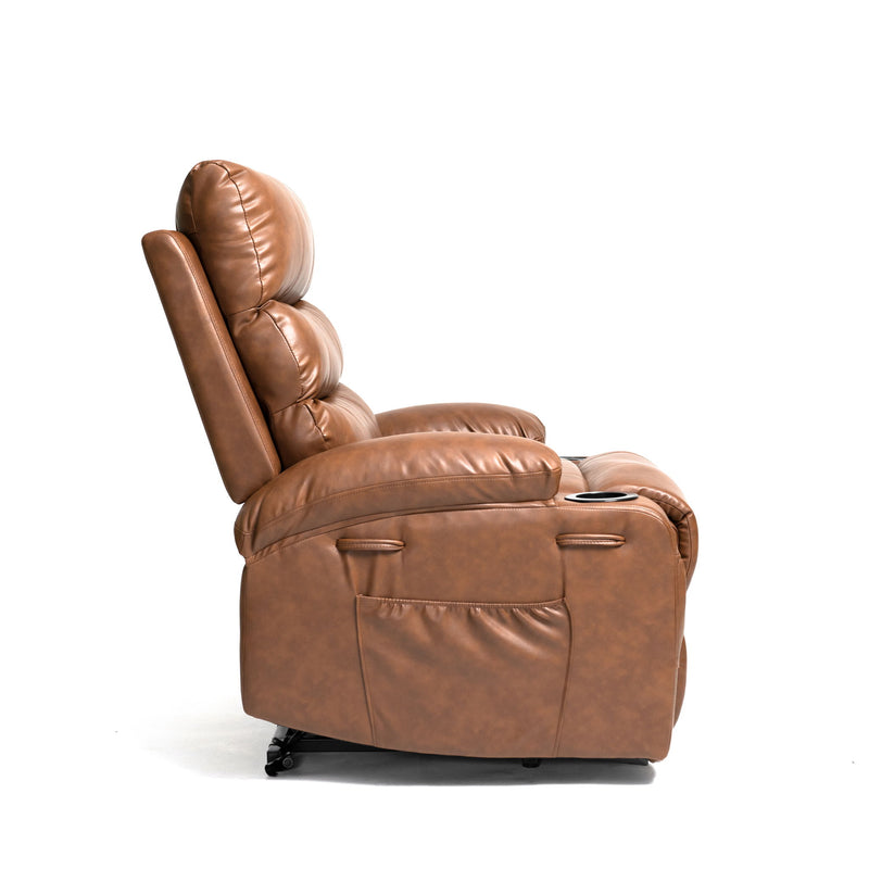 Large Size Electric Power Lift Recliner Chair Sofa With 8 Point Vibration Massage And Lumbar Heat