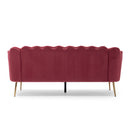 Modern Glam 3 Seater Sofa With Velvet Texture