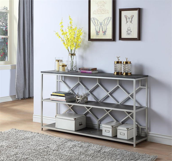Kat Silver Iron Frame Console Table