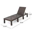 Outdoor Chaise Lounge With Wicker Design And Adjustable Backrest - Brown