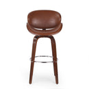 Lumos - Mid Century Modern Upholstered Swivel Barstool