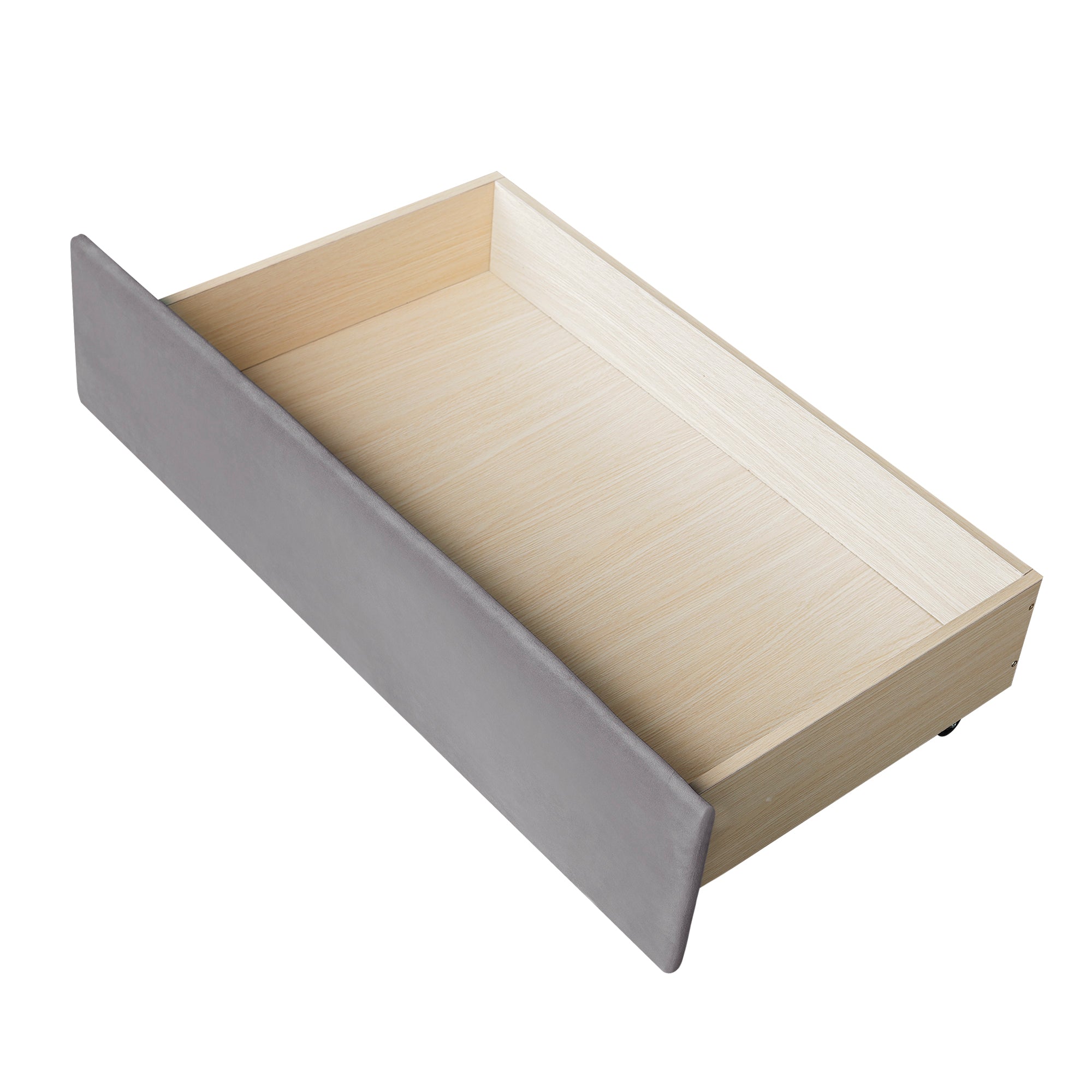 Upholstered daybed Twin Size with Two Drawers and Wood Slat  ,Gray - Atlantic Fine Furniture Melbourne FL