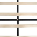 Modern Upholstered Platform Bed Frame With Button Tufted Linen Fabric Headboard