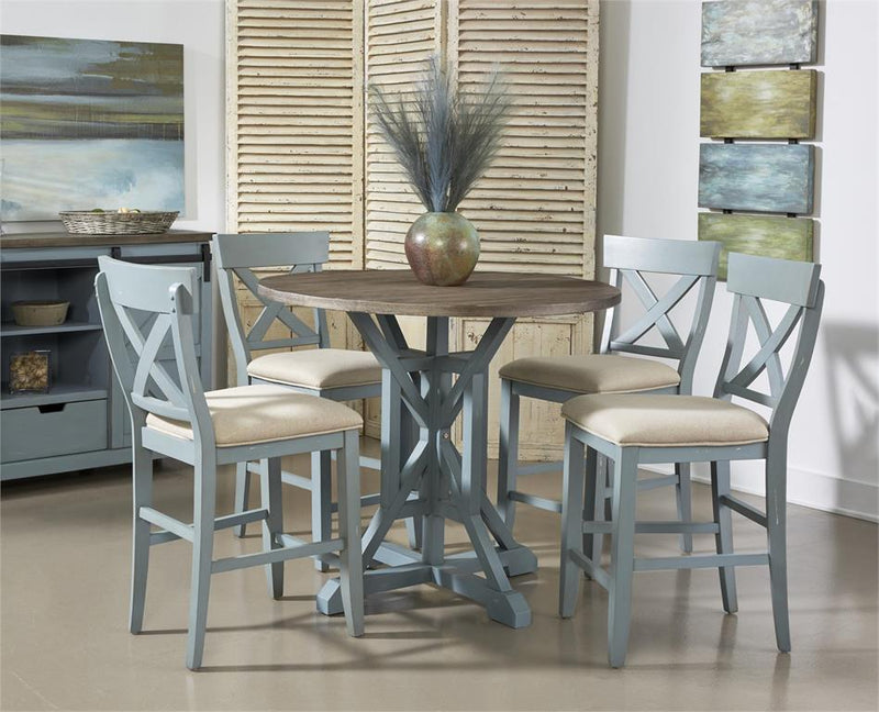 Set of 2 Bar Harbor Counter Height Dining Chairs