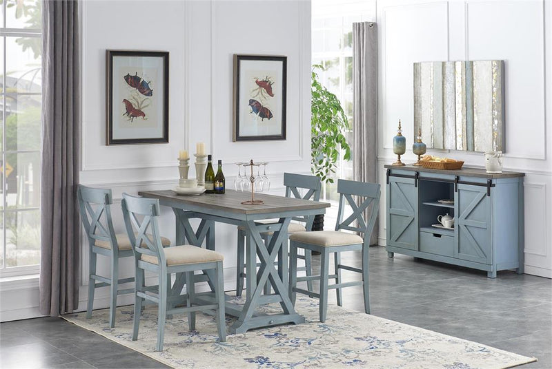 Set of 2 Bar Harbor Counter Height Dining Chairs