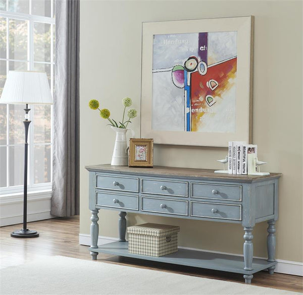 Bar Harbor Six Drawer Console Table