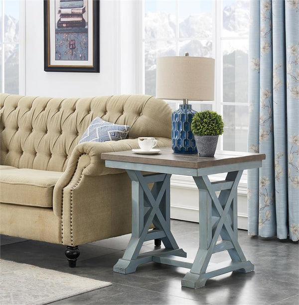 Landings Side End Table with Plank Style Top