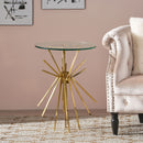 Table With Sunburst Design - Gold