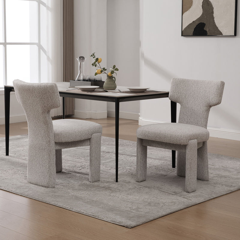 Armless Curved Back Accent Chairs (Set of 2)