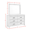 Ellen - Dresser & Mirror Set - White