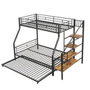 Metal Bunk Bed With Trundle And Storage Staircase