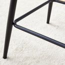 Modern Black Pu Bar Chair Rounded Backrest (Set of 2)