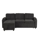 Convertible L Shaped Sofa Couch With Storage, Cup Holders, USB Ports