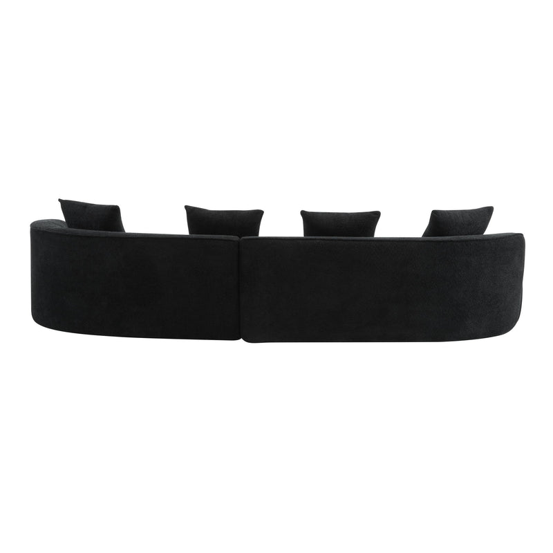 Elegant Curved Sectional Sofa With Full Foam Comfort