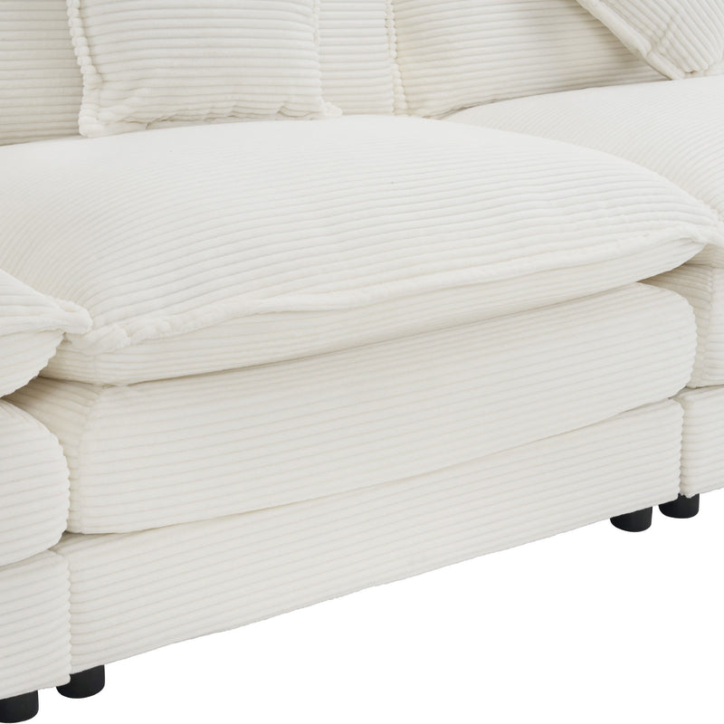 Modern Modular Sofa With Side Storage Pockets For Living Room