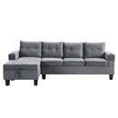Modern Sectional Sofa Set With L Shape Chaise Lounge And Storage