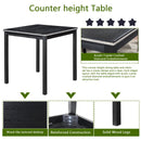 5 Pieces Counter Height Table Set, Kitchen Table With Square Table And 4 Upholstered Chairs