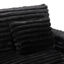 Plush Oversized Double Chaise Lounge Sofa Bed With USB Ports And Cup Holders