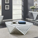 Amore - Square Mirrored Acrylic Crystal Table