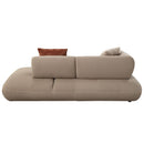 Carrick - Sectional Sofa With 6 Pillows - Beige Sandwich Mesh Fabric