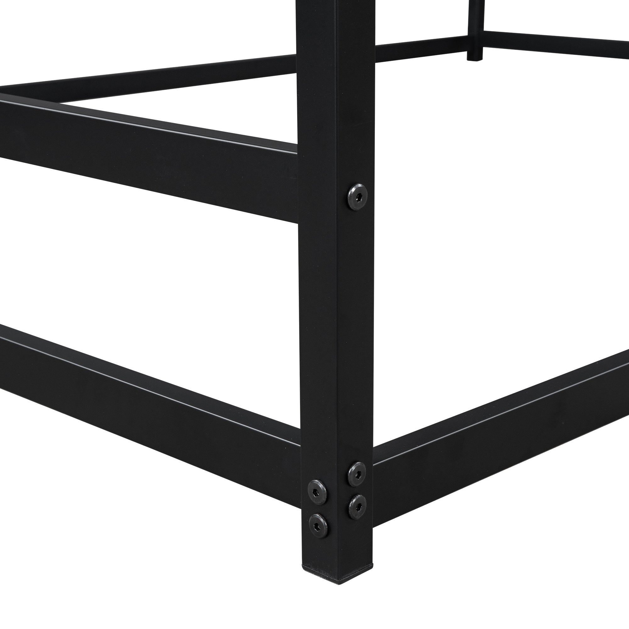 Metal House Shape Platform Bed, Black, Queen - Atlantic Fine Furniture Melbourne FL