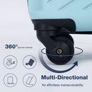 3 Piece Luggage Sets Lightweight Suitcase With Two Hooks, Spinner Wheels, Tsa Lock, Durable Hard Shell