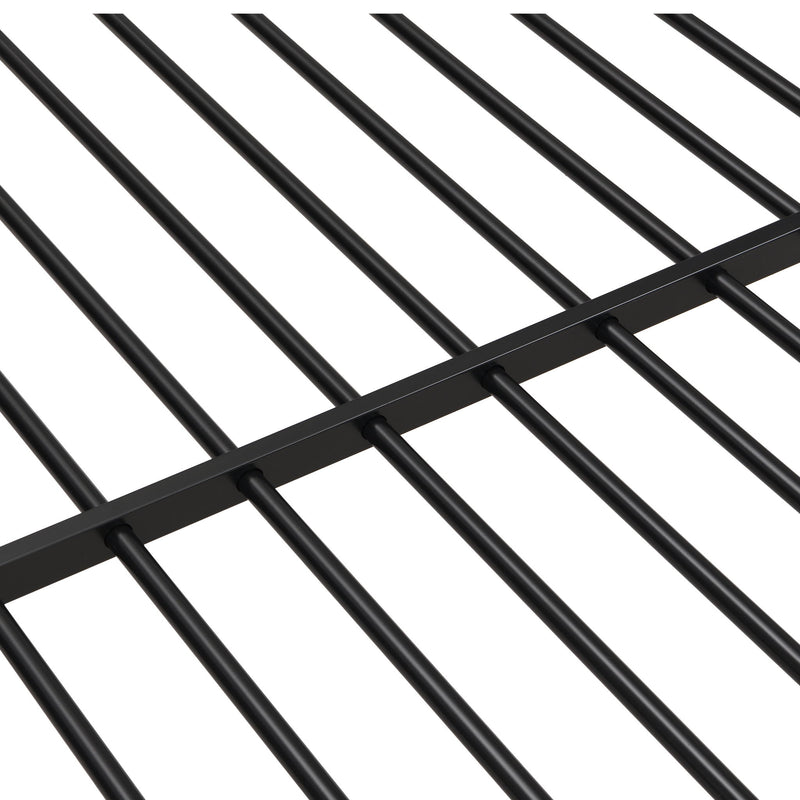 Modern Metal Bunk Bed, Full Over Full, No Box Spring Needed - Black