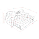 Gustavo - Sofa, Pull Out Bed, Storage Chaise, USB And Cup Holders - Beige