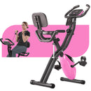 Exercise Bike Folding Stationary Bikes For Home With 16 Level Magnetic Resistance