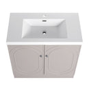 Contemporary Freestanding Bathroom Vanity With Resin Sink & Soft-Close Cabinet Doors