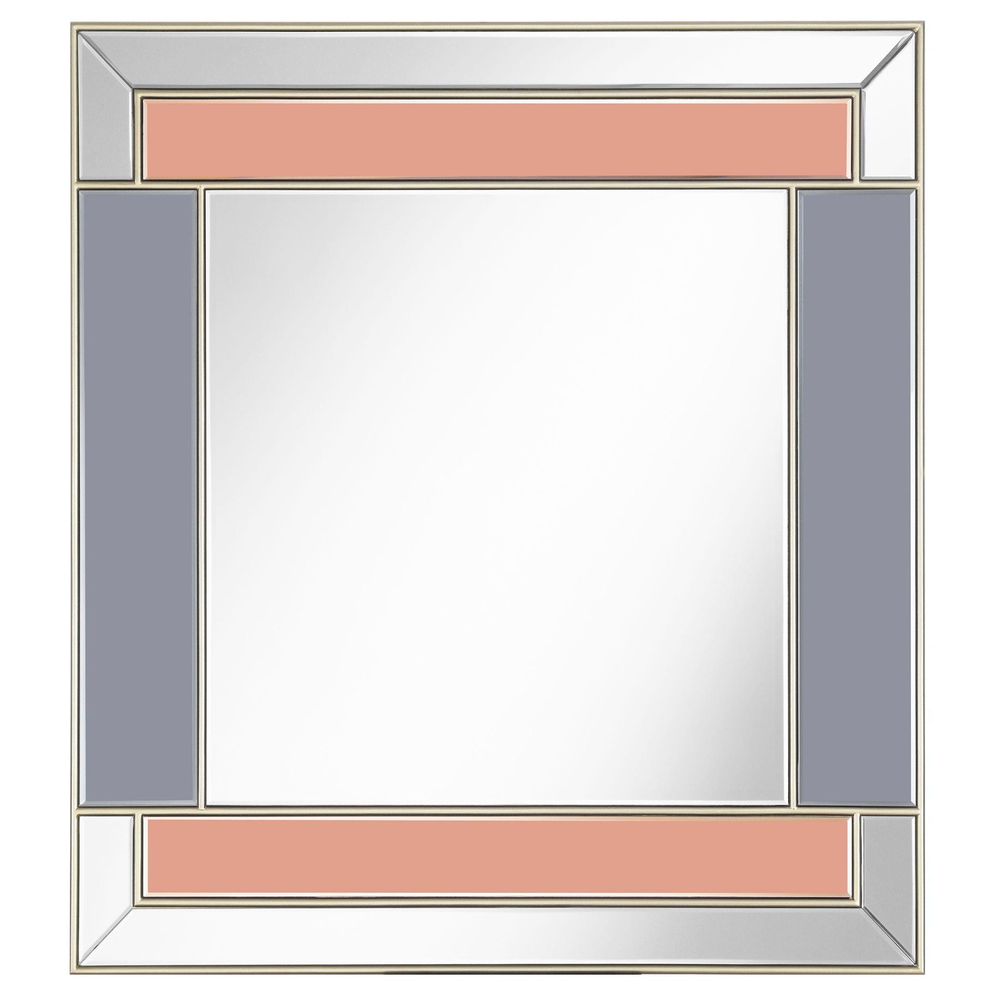 Braylin 38 x 40 Inch Wall Mirror Champagne and Silver