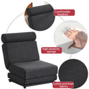 Foldable Single Chair Sofa Bed With Pillow, Easy To Store, Breathable And Wearable Linen