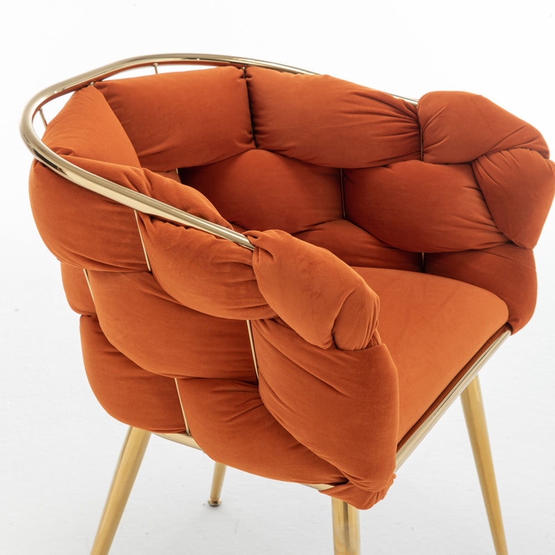 Luxury Modern Simple Leisure Velvet Single Sofa Chair Bedroom Lazy Person Household Dresser Stool Manicure Table Back Chair