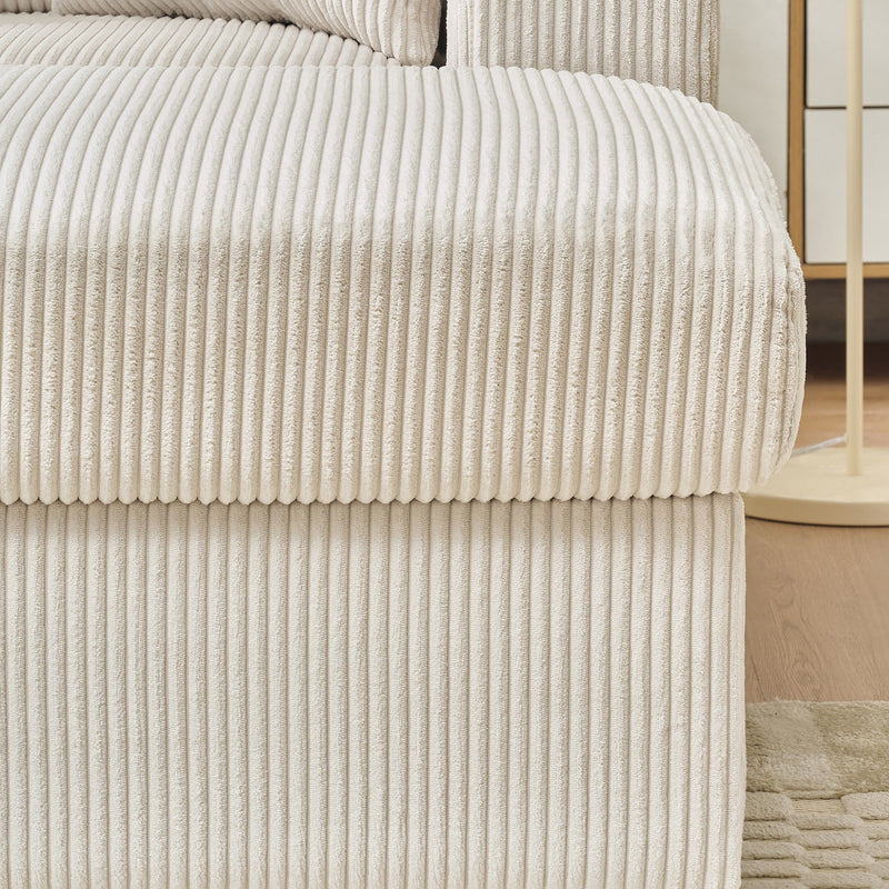 Oversized Chaise Lounge Chair With Ottoman And Storage