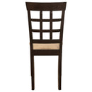 Gabriel - Lattice Back Side Chairs (Set of 2) - Cappuccino - Atlantic Fine Furniture Inc