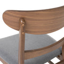 Modern Dining Chair With Upholstered Seat And Wood Frame