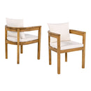 Abaco - Outdoor Acacia Wood Dining Chair (Set of 2) - Beige