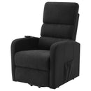 Amsdell - Upholstered Power Lift Recliner With Remote - Black