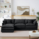 Modular L-Shaped Sectional Sofa With Movable Ottoman