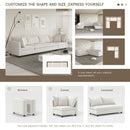 Modern Modular Sectional Oversized Couch Set With Pillows, Minimalist Style Wide Seat Comfy Sofa