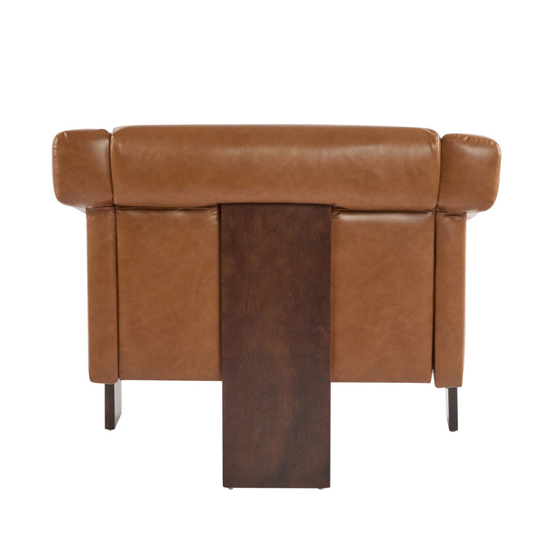Sierra - Vintage Modern Accent Chair With Deep Cushions And Wide Armrests