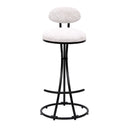 Round Print Bar Stools Upholstered Chairs For Kitchen (Set of 2)