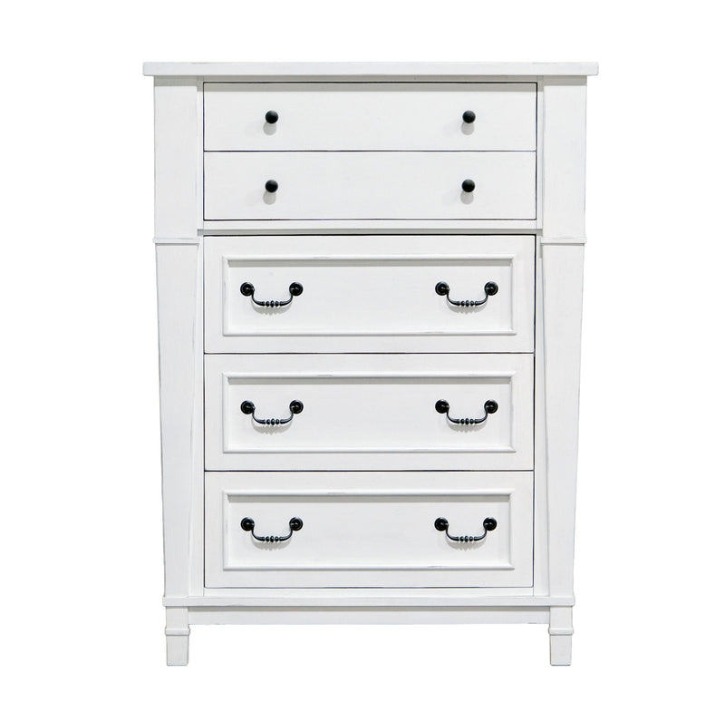 Coastal 5 Drawer Chest - White