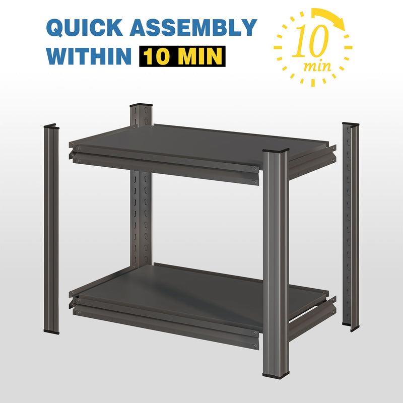 Adjustable Divider Shelf, Bookcase, Office Vertical Storage Rack - Black