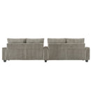 Modern 4 Seater Corduroy Sofa Couch With USB Ports And Hidden Storage