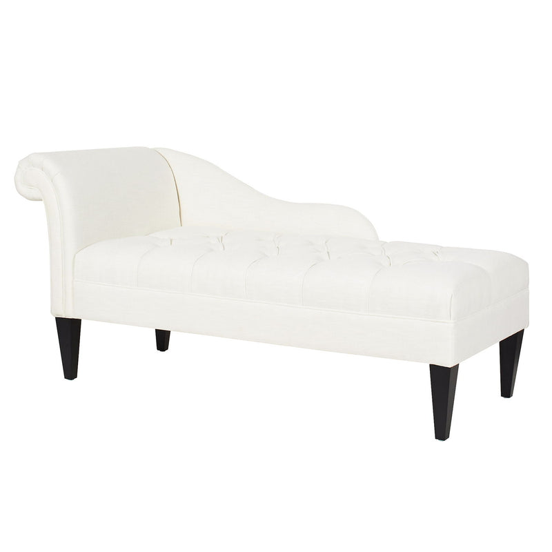 Harrison - Tufted Roll Arm Chaise Lounge - Antique White